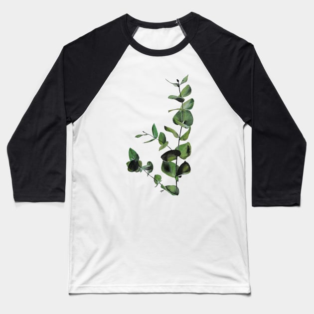 Eucalyptus Baseball T-Shirt by RosanneCreates